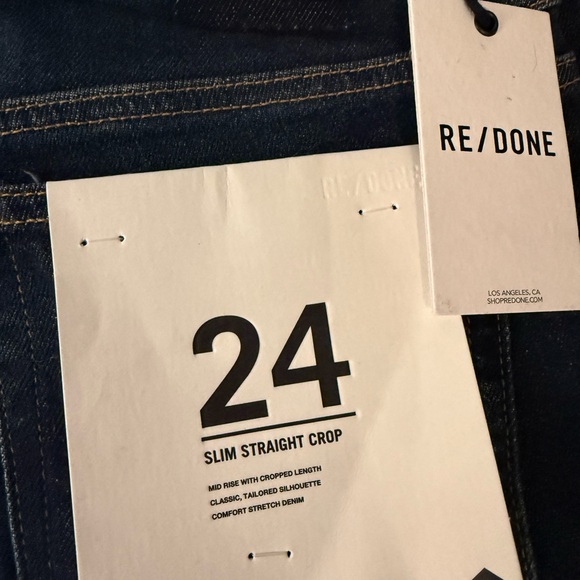 Re/Done Indigo Straight Leg Jeans - Picture 4 of 4